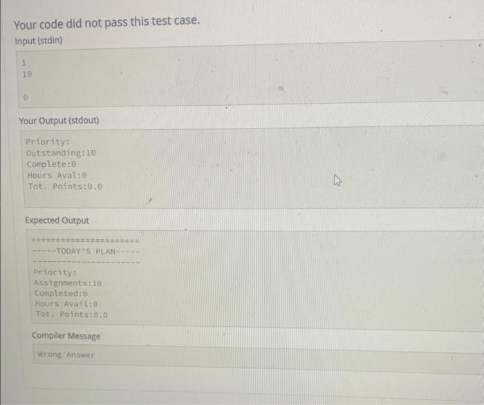 this.highPriorityItem=highPriorityItem; this, numAssignment=numAssigns; this. numComp lete=numComplete; this. hoursAvailable=hoursAvailable; this . totalPoints=totalPoints; 3.