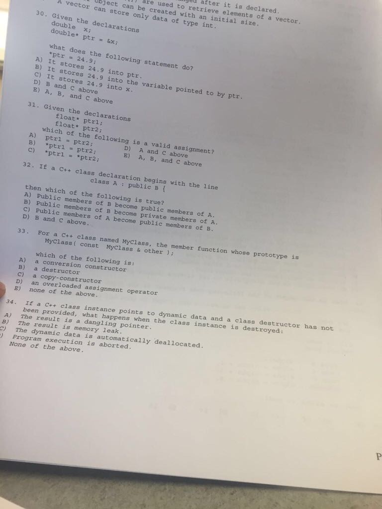 Given the declarations double x: double* ptr = &x: What does