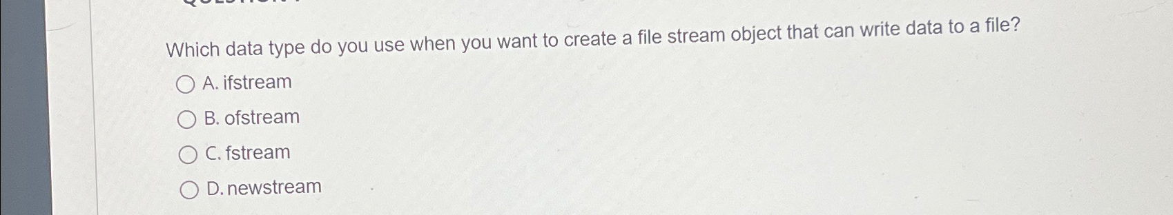  Which data type do you use when you want to create