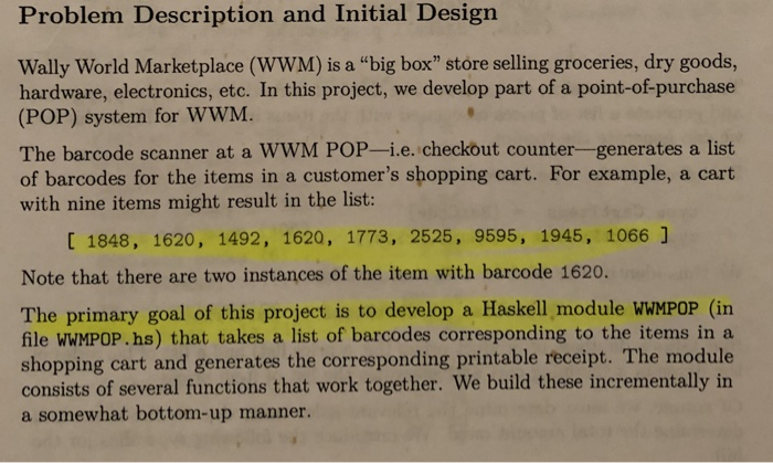  Haskell Code Haskell Code Haskell Code Problem Description and Initial Design