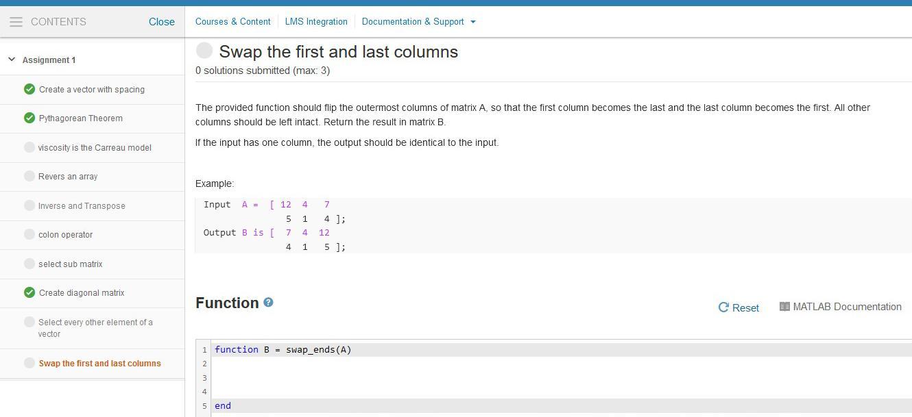 submitted (max: 3) Create a vector with spacing create a matrix with
