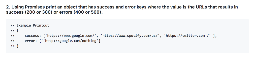 the built in http api. Do not use any npm modules. 1.