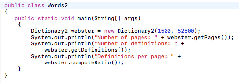 and three files Words2.java, Book2. java, Dictionary2. java. Leave these last two