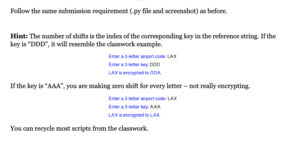 your python program? We can refer to the classwork below:) Thanks a
