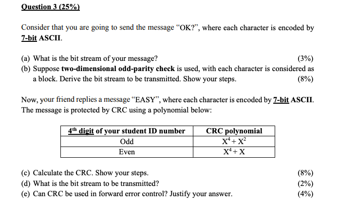 Computer networking subject : My number. is ODD . Please don't copy