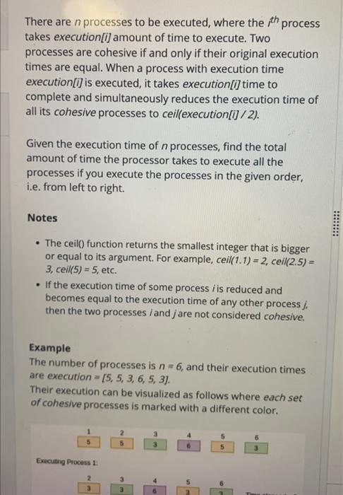 in python please There are n processes to be executed, where the