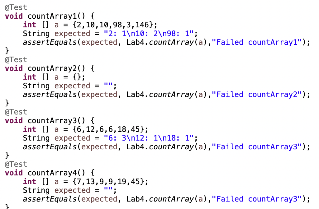 code are failing. what is wrong with the code CODE public static