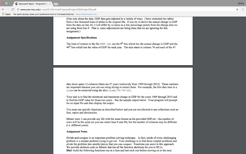 I need help developing several python functions in order to complete my