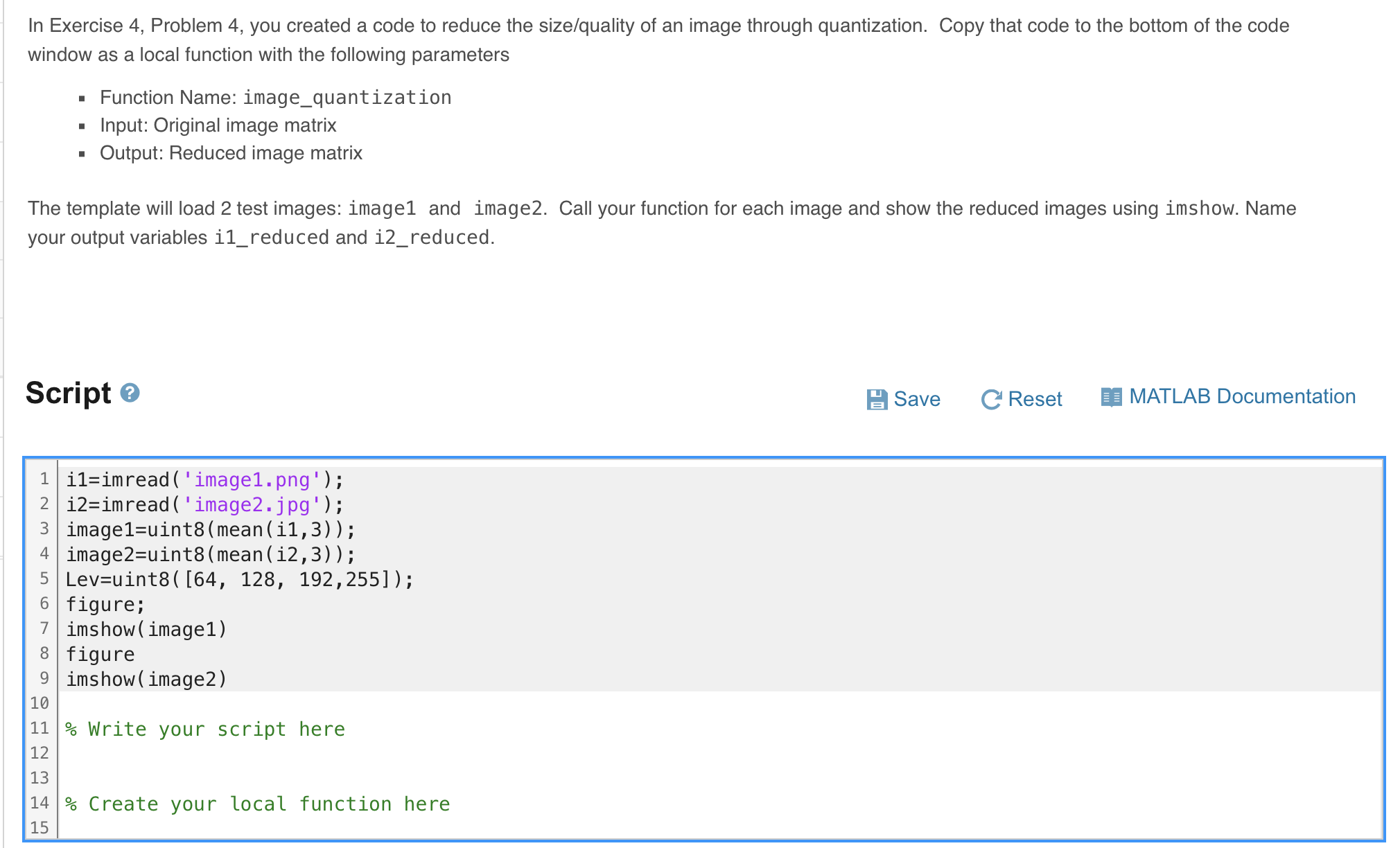  need help in matlab coding. This is the previous code: quantized_N