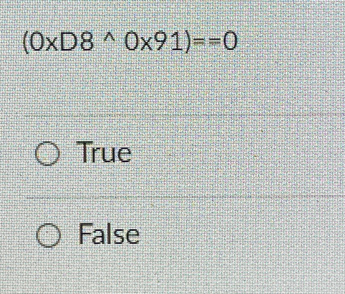  (0D8???091)=0 True False 