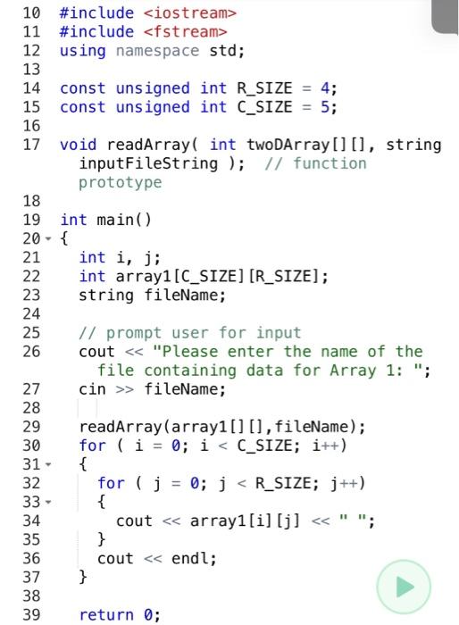 results to the screen. Prompt the user to enter the name of