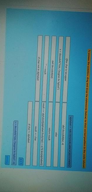 returns the hidden decrypted message by changing each letter in the message