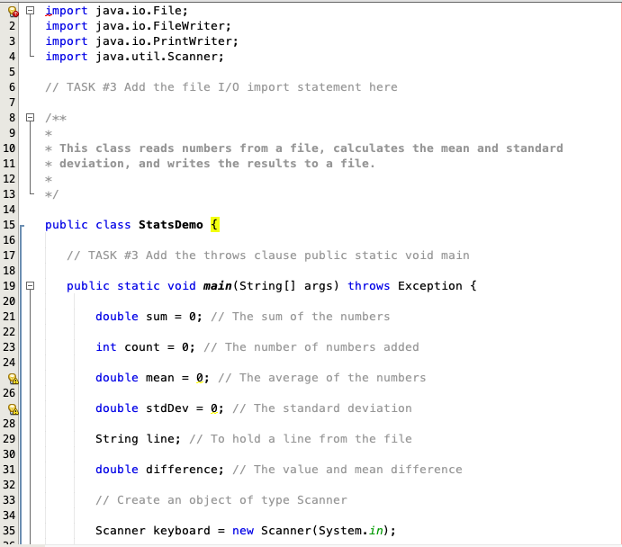 desktop. run: This program calculates statistics on a file containing a series