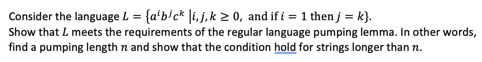 Please write the answer on paper. Thanks. Consider the language L =