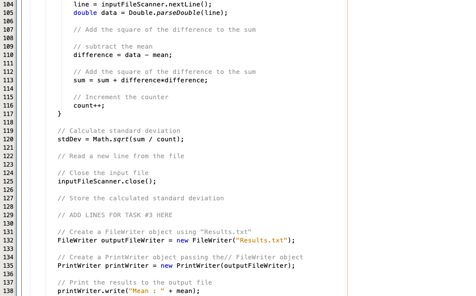 java.io.FileInputStream.open(Native Method) | at java.io.FileInputStream.open(FileInputStream.java:195) at java.io.FileInputStream.(FileInputStream.java:138) at java.util.Scanner.(Scanner.java:611) at StatsDemo.main(StatsDemo.java:52) /Users/reybaltazar/Library/caches/NetBeans/8.2/executor-snippets/run.xml:53: