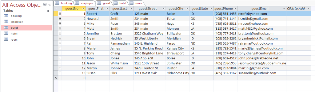 appear after running the query. Use file>save where necessary to save the