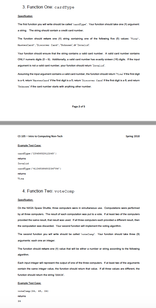 1. Please use python and show test cases , and the question