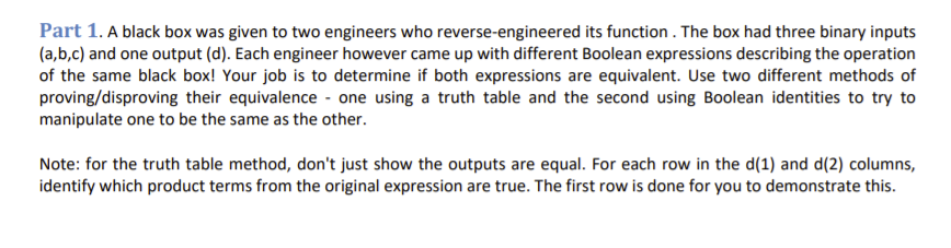 .A black box was given to two engineers who reverse-engineered its function