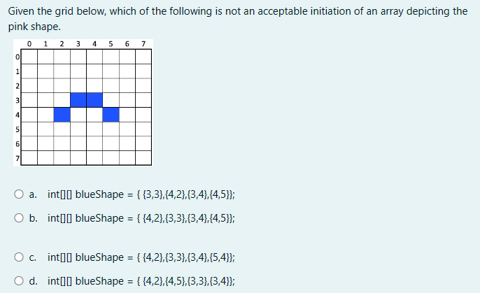  Can someone please explain this question?Given the grid below, which of