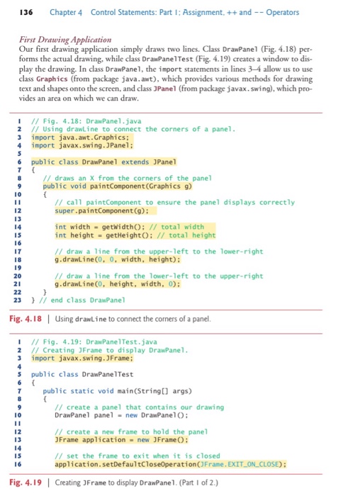 JPanel according to the following pattern Each line segment has its first