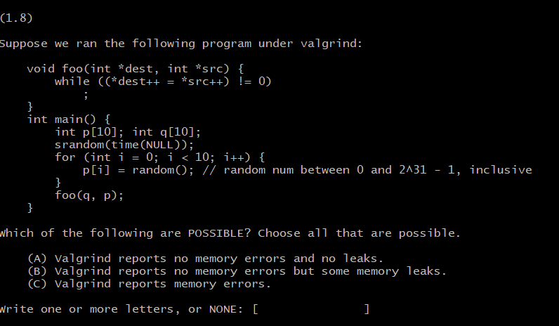 that apply, or write "NONE" if none of the choices apply. For