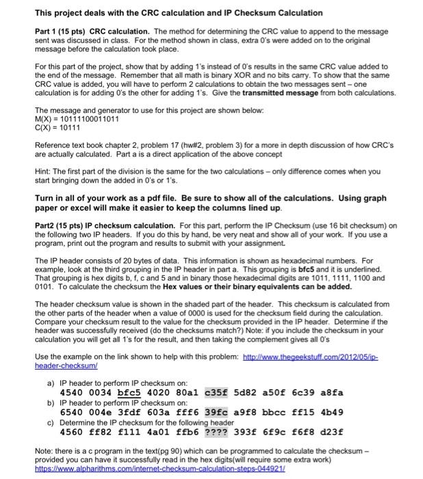 i can write or use a program, please help This project deals