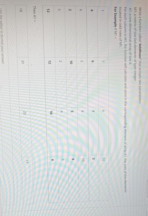 in c++ pls fast. Write a function called "AddRows" that accepts two
