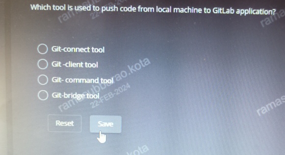  Which tool is used to push code from local machine to