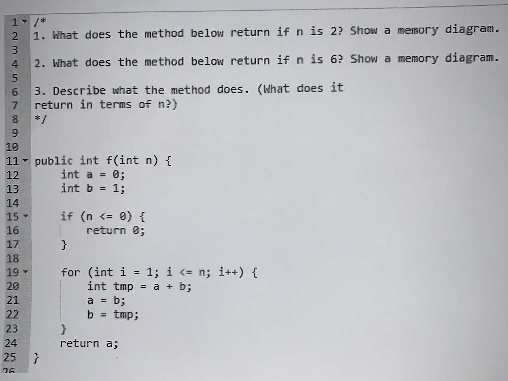  MON 1+ /* 2 1. What does the method below return