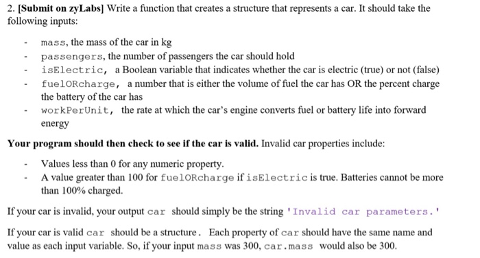  using matlab please 2. [Submit on zyLabsl Write a function that