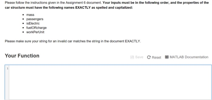 creates a structure that represents a car. It should take the following