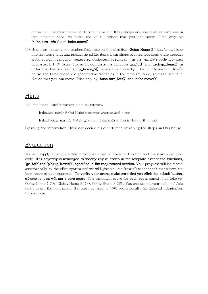 23:59) Delayed due: Oct l, 2016 Please read the homework description carefully