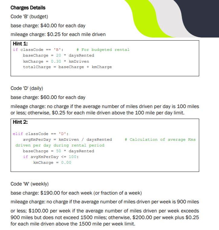 following four items for a given customer (in the specified order): a.