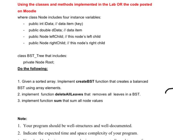  data structure JAVA LANGUAGE Using the classes and methods implemented in