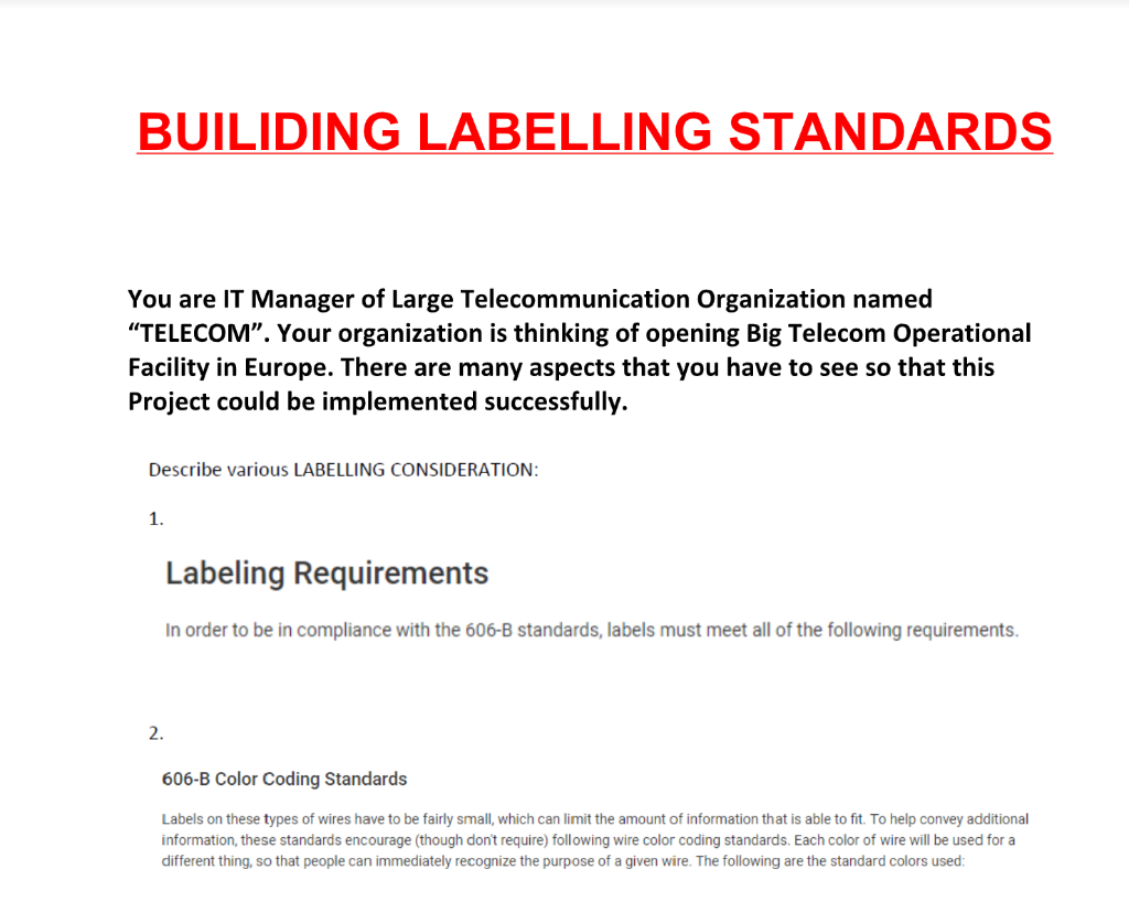 Q1. When we pull cable we number the cable in consecutive order.