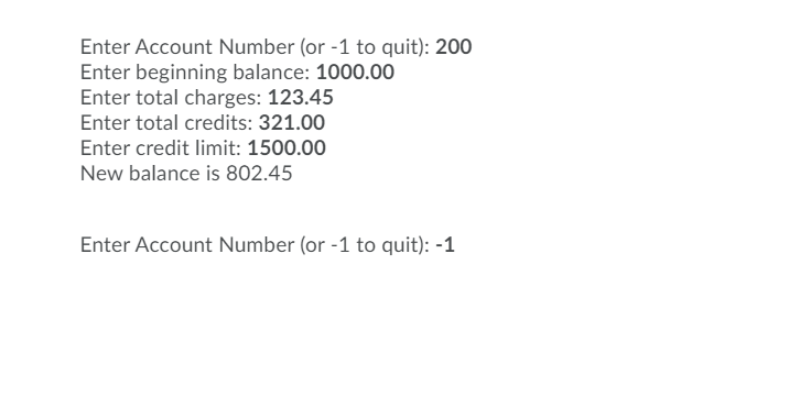 whether a department-store customer has exceeded the credit limit on a charge