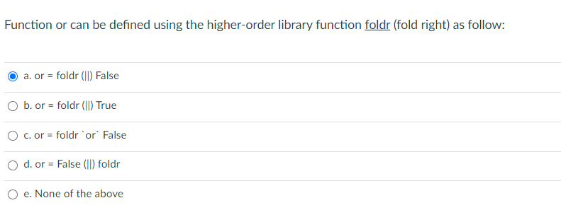 haskell language question Function or can be defined using the higher-order library