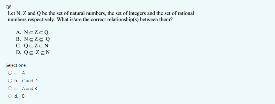 {a, b, c} and B = {1, 2, 3, 4}. Let R