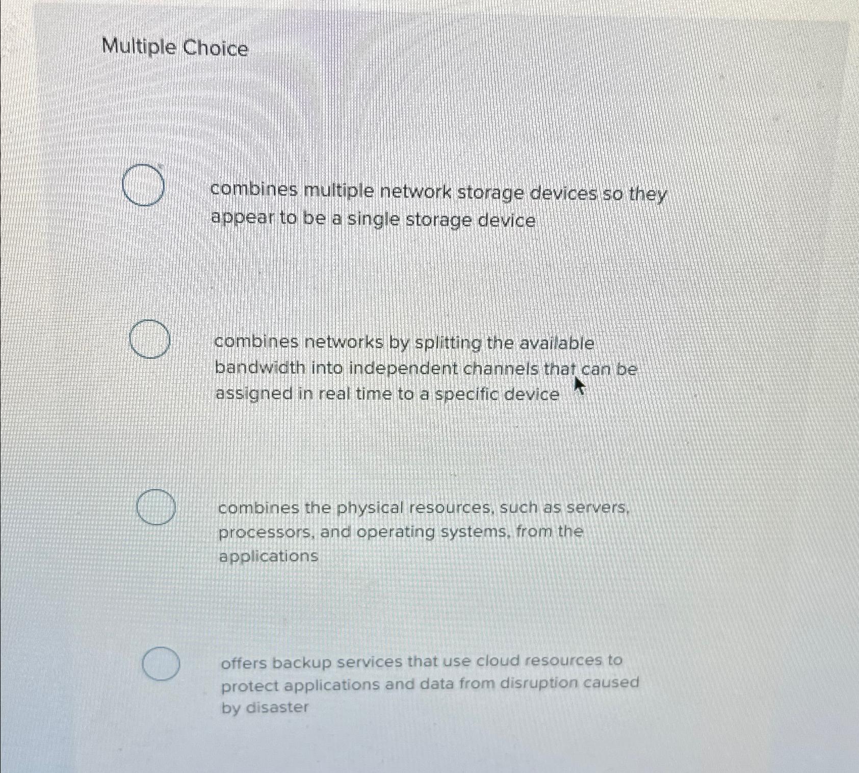  Multiple Choice combines multiple network storage devices so they appear to