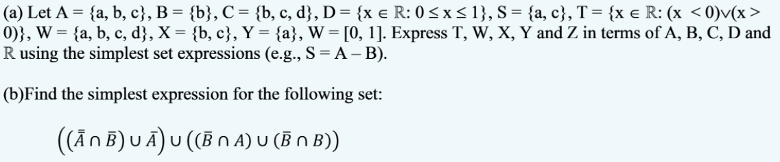  (a) Let A = {a, b,c}, B = {b}, C =