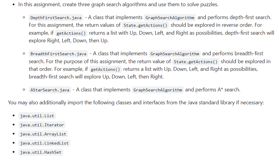  Please help with creating 3 different graph search algorithms Show all