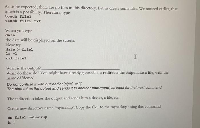  ststem Administration As to be expected, there are no files in