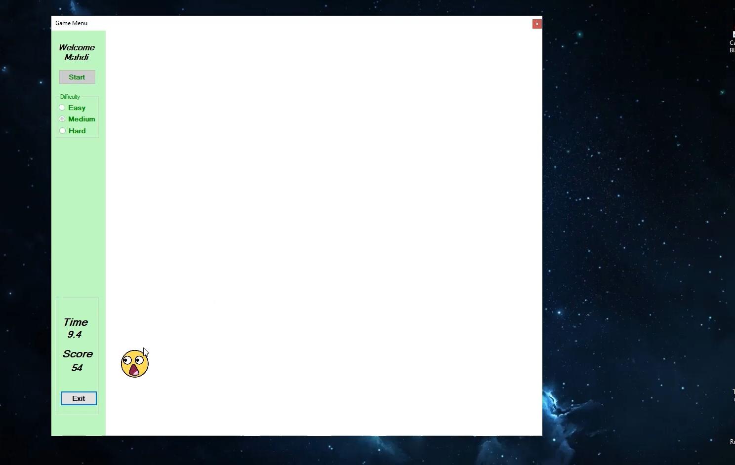 see game menu , select difficulty level before pressing start 3 *