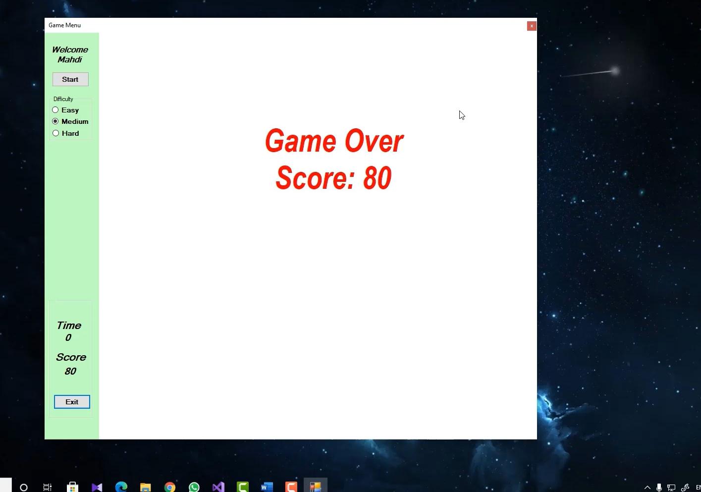 * if user insert MEDIUM - starting time has to be 9