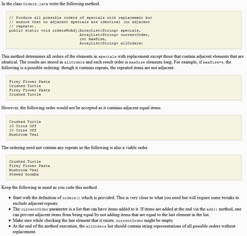 In JAVA please define the following 2 recursion methods In the class