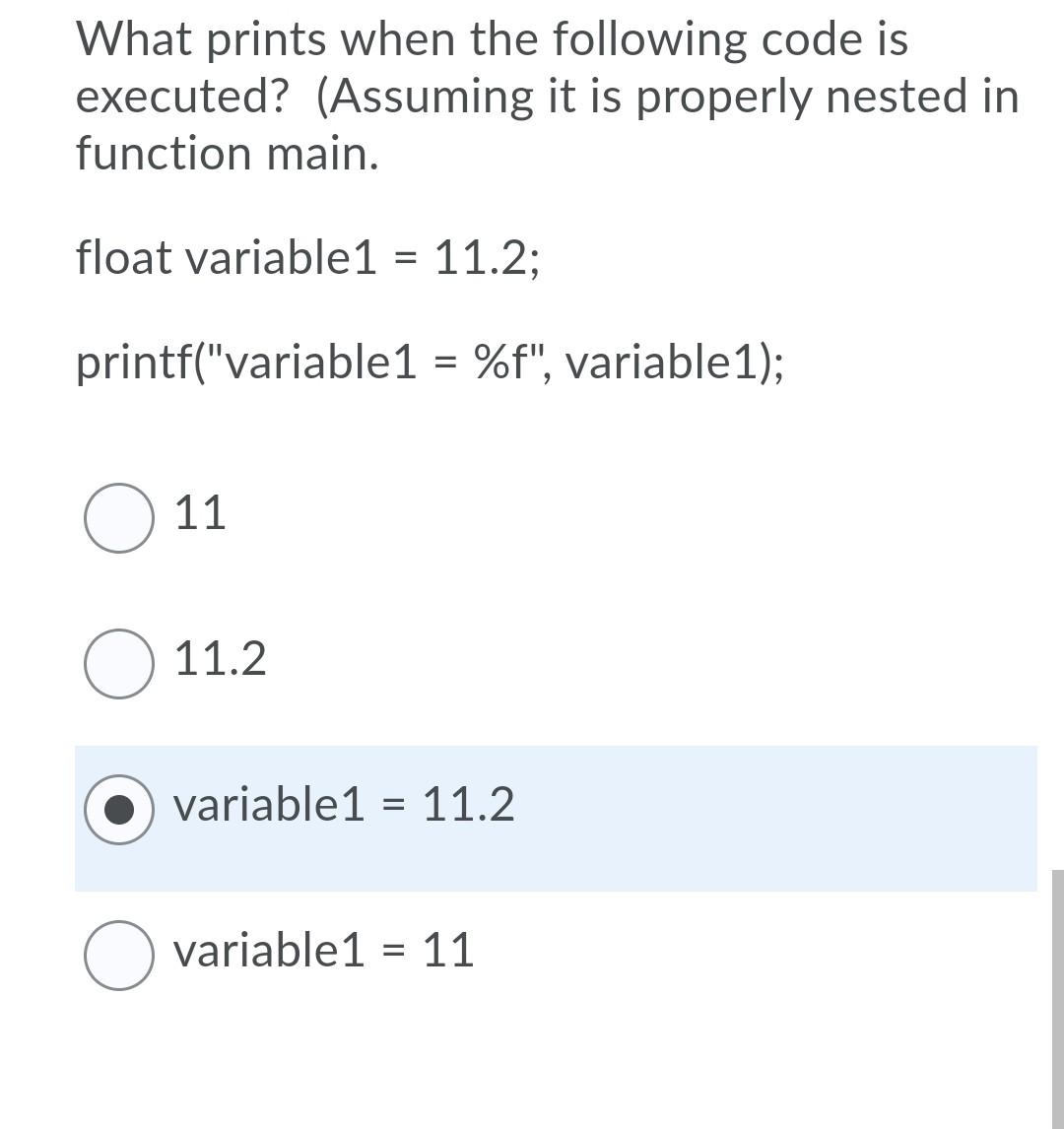 valid. Radius_1 radius_1 Radius#1 1_radius Question 3 (1 point) Saved What prints