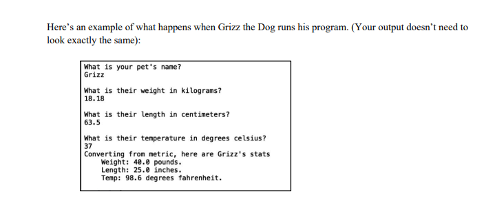 REPORT Problem 1 - A Few Conversions Prompt the user for the