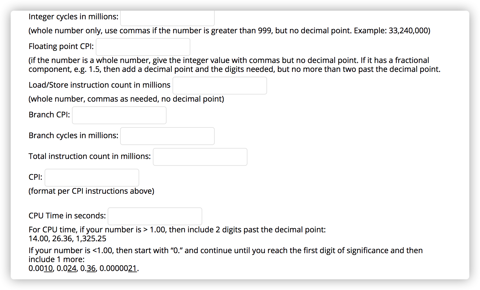 into four categories or classes of instructions. If we know the IM