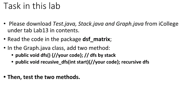 Vertex vertexList[]; // list of vertices private int adjMatrix[][]; // adjacency matrix