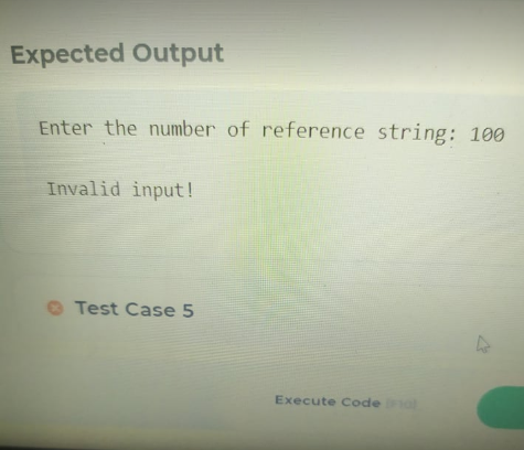 of reference string 2. Reference string Output Total number of page faults